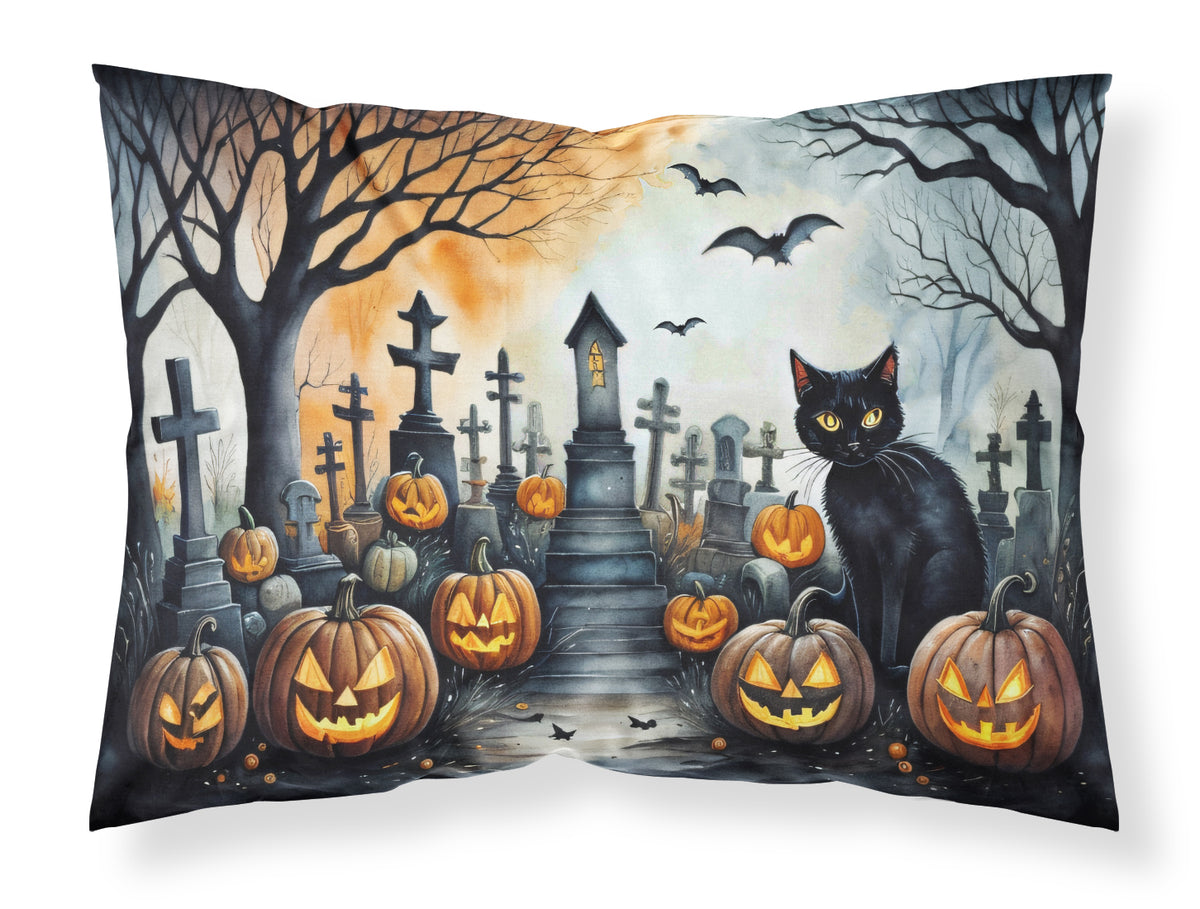 Buy this Black Cat Spooky Halloween Fabric Standard Pillowcase