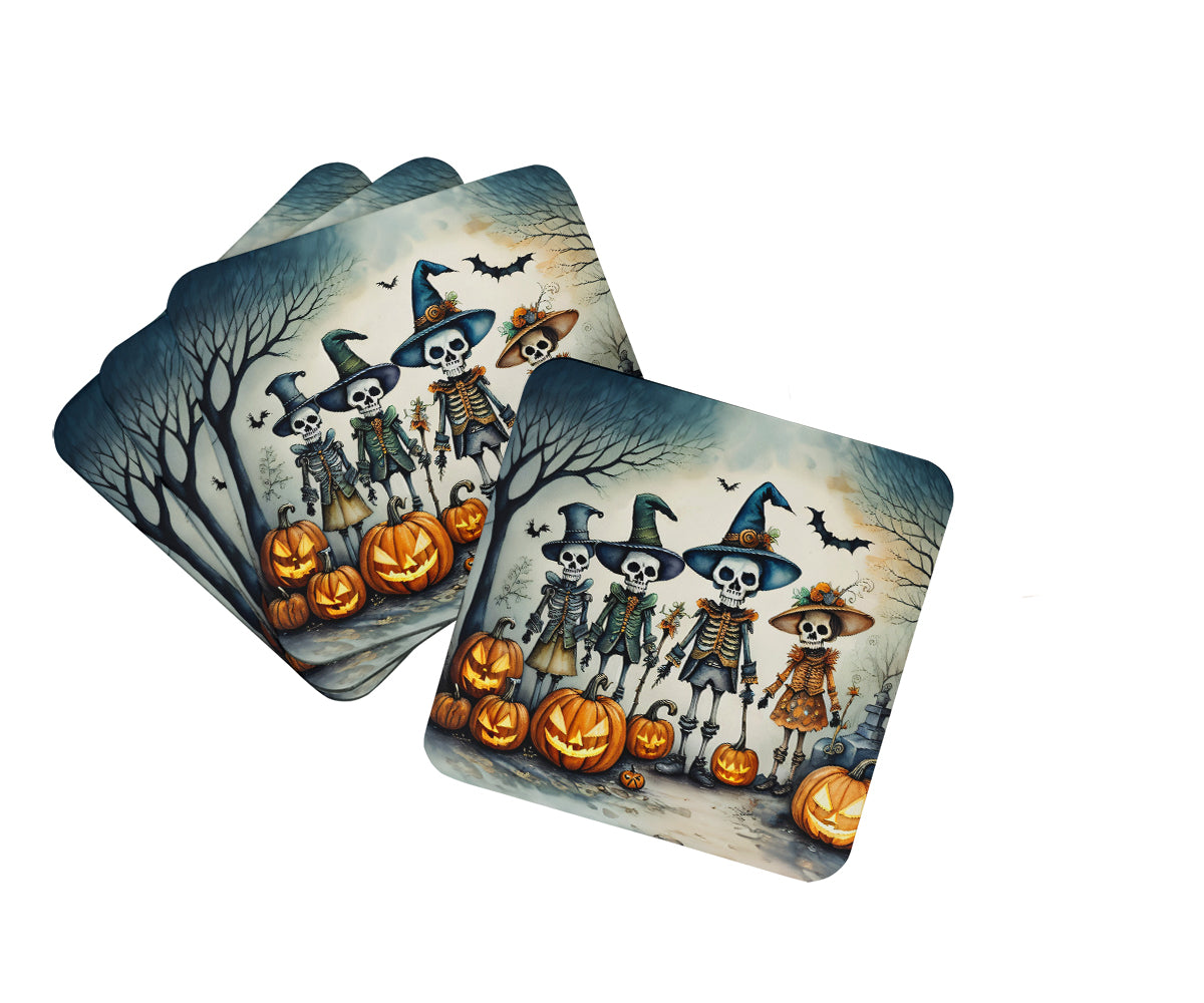 Buy this Calacas Skeletons Spooky Halloween Foam Coaster Set of 4