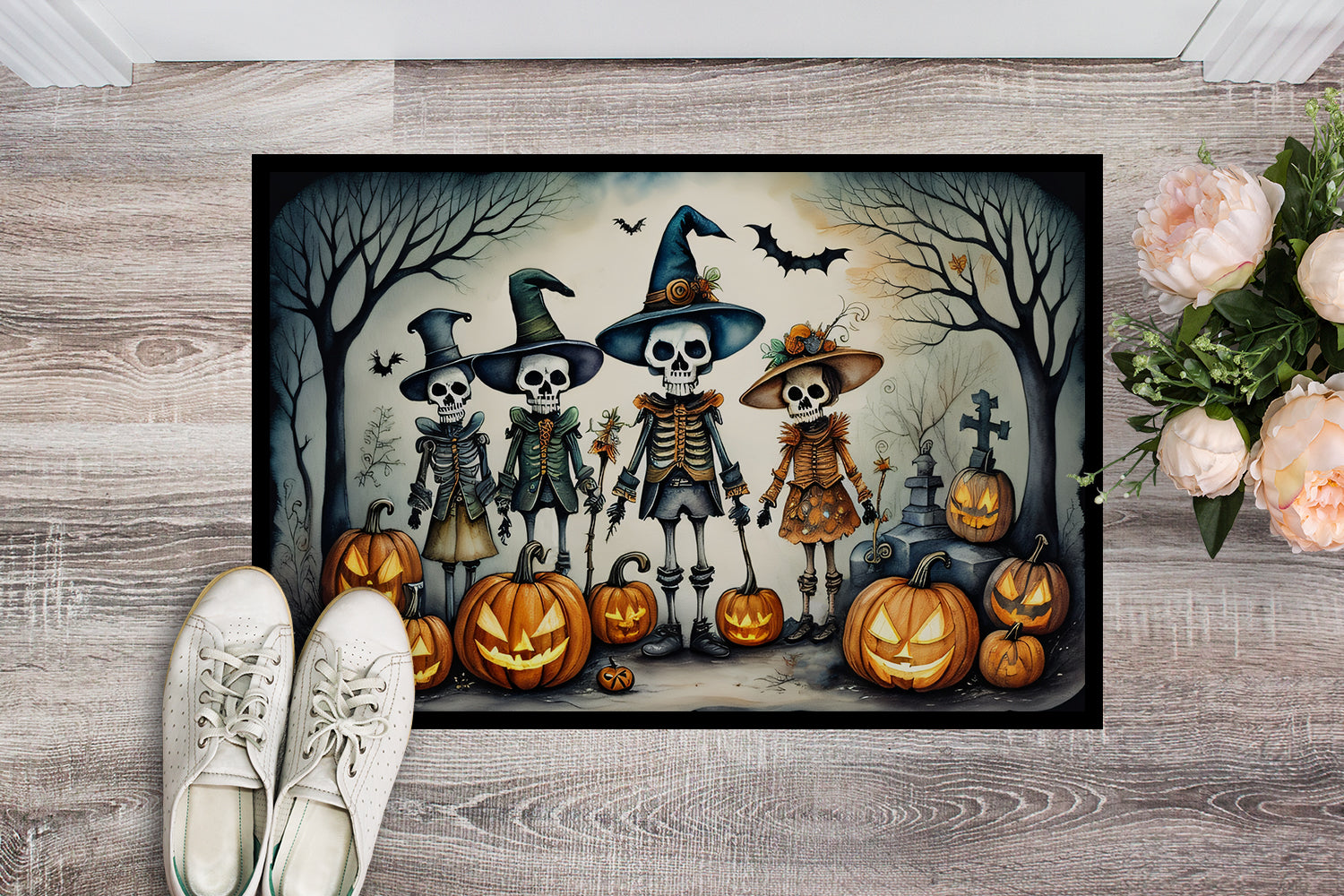 Buy this Calacas Skeletons Spooky Halloween Doormat 18x27