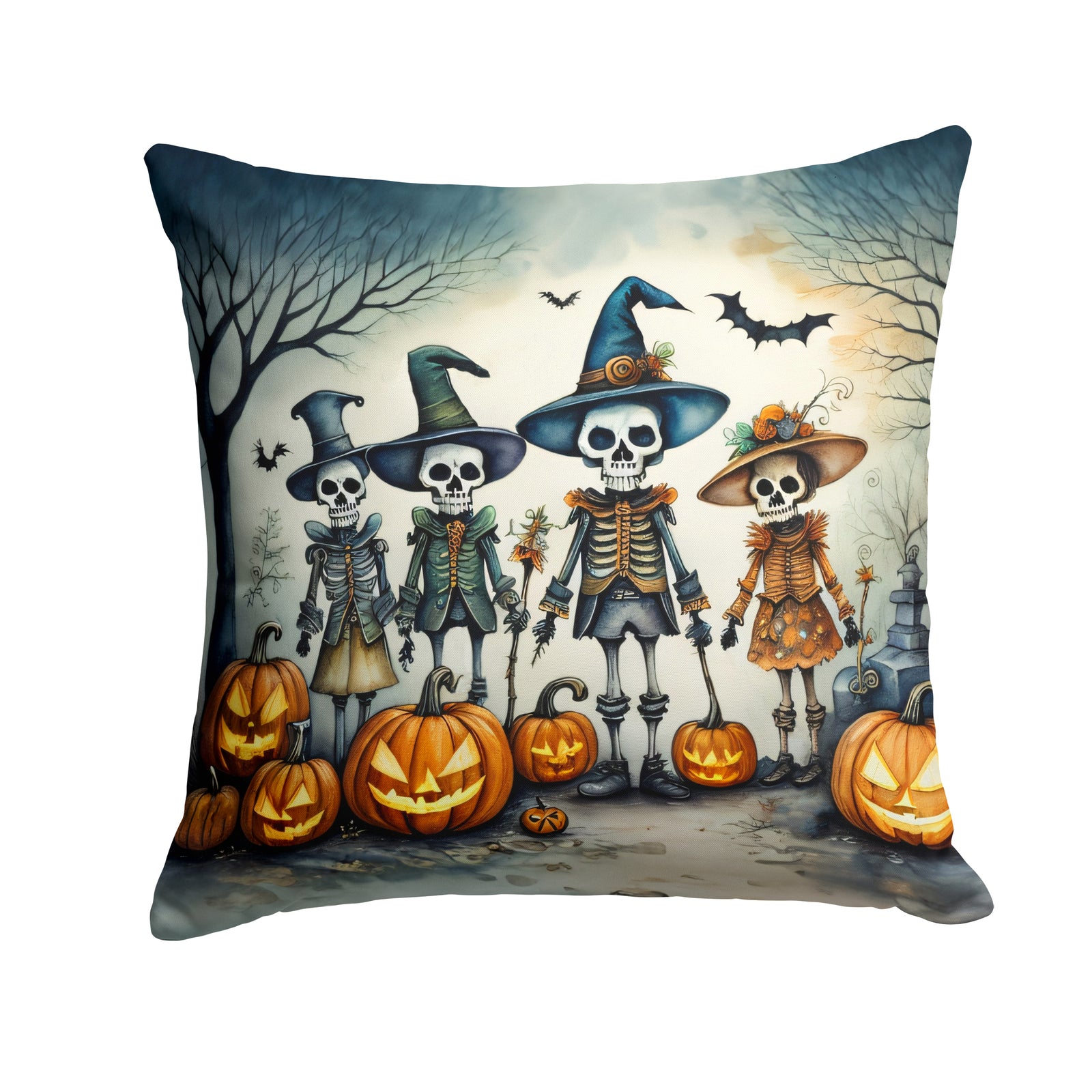 Buy this Calacas Skeletons Spooky Halloween Fabric Decorative Pillow