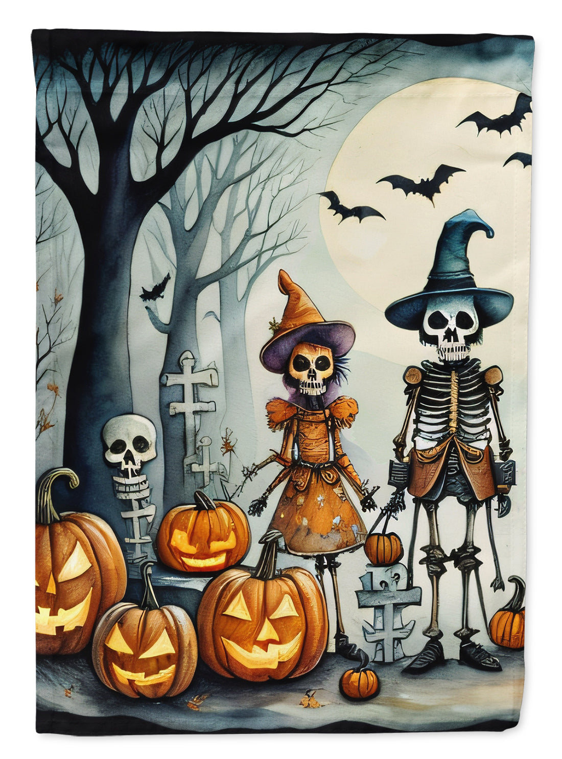 Buy this Calacas Skeletons Spooky Halloween House Flag