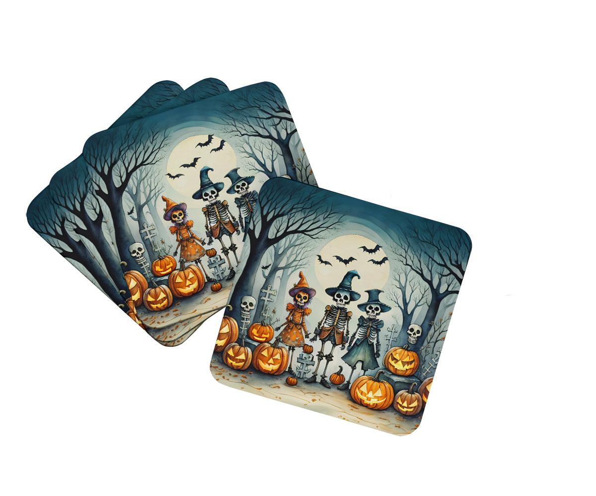 Buy this Calacas Skeletons Spooky Halloween Foam Coaster Set of 4