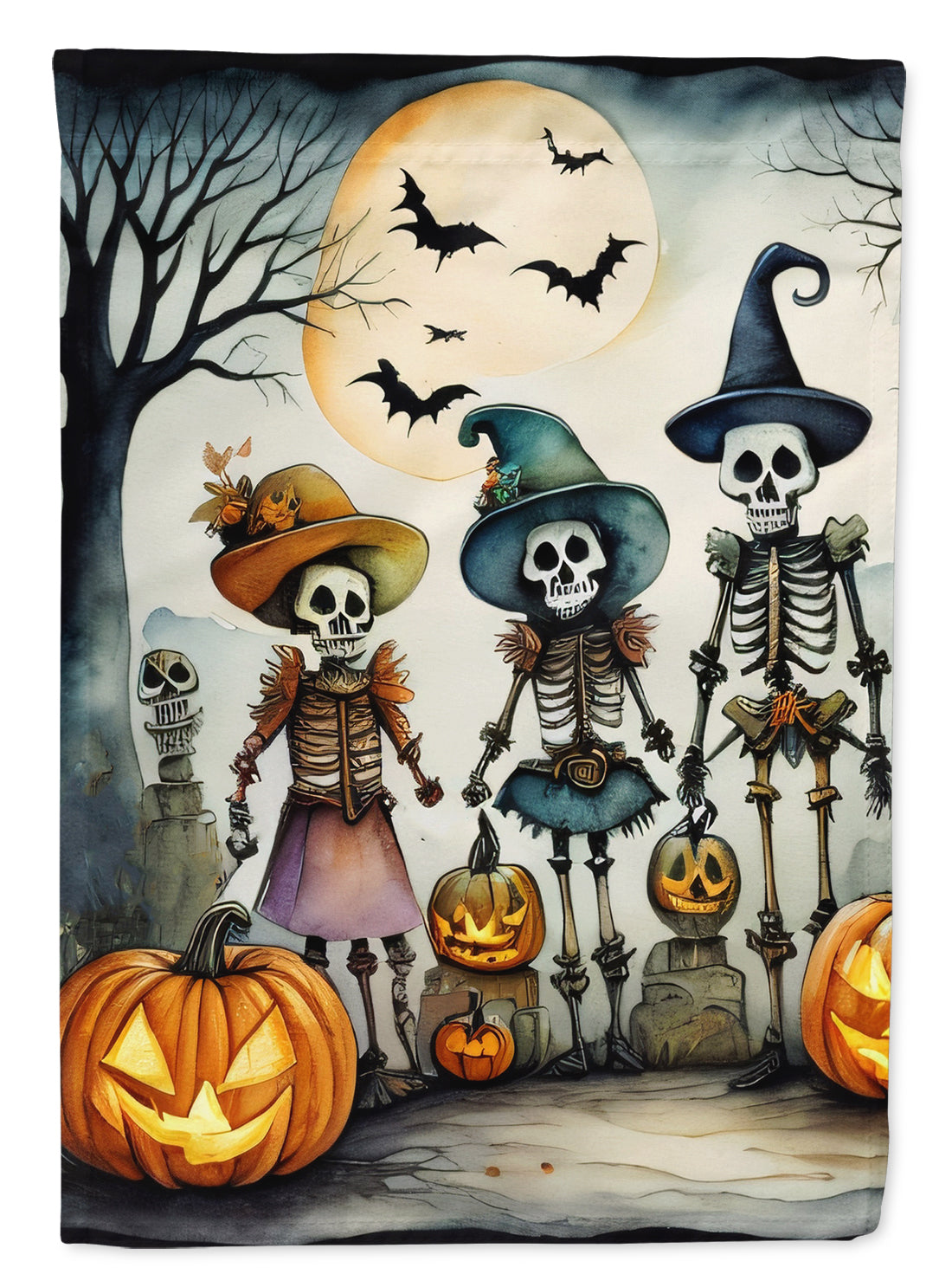 Buy this Calacas Skeletons Spooky Halloween House Flag