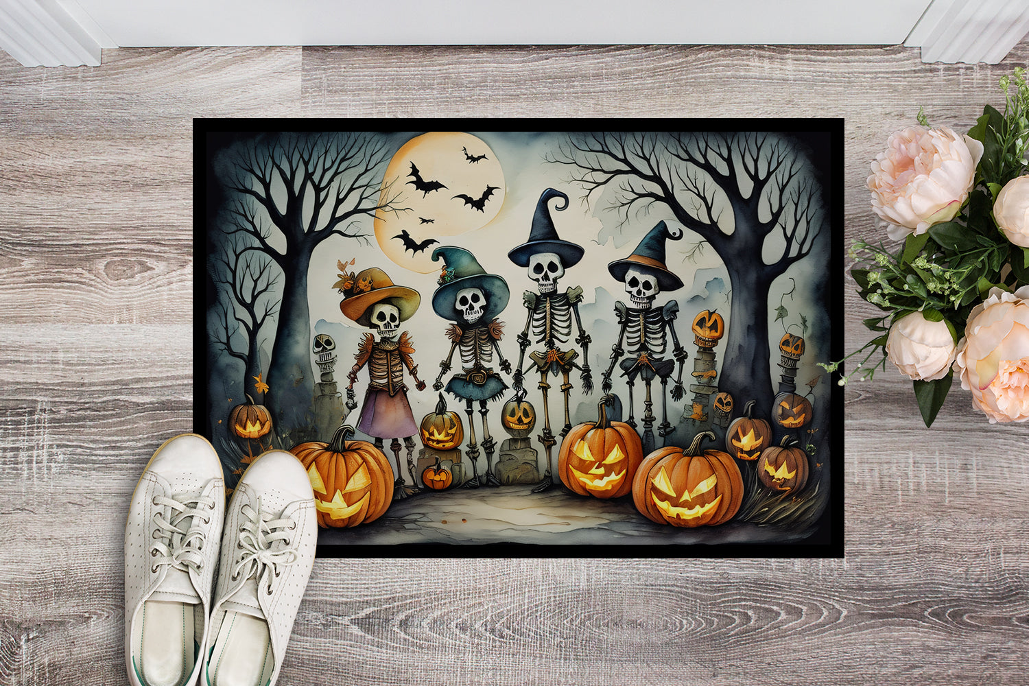 Buy this Calacas Skeletons Spooky Halloween Doormat 18x27