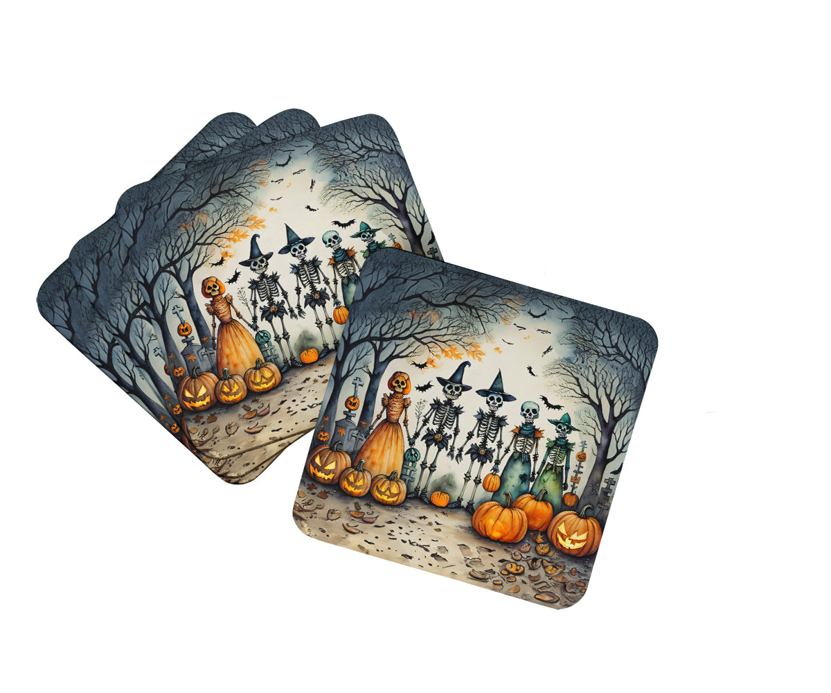 Buy this Calacas Skeletons Spooky Halloween Foam Coaster Set of 4