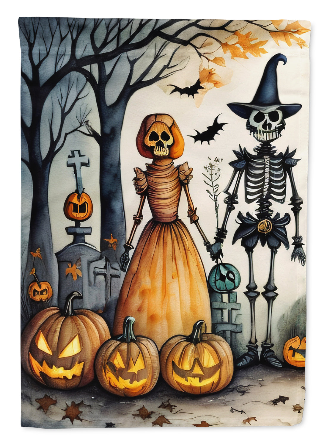 Buy this Calacas Skeletons Spooky Halloween Garden Flag