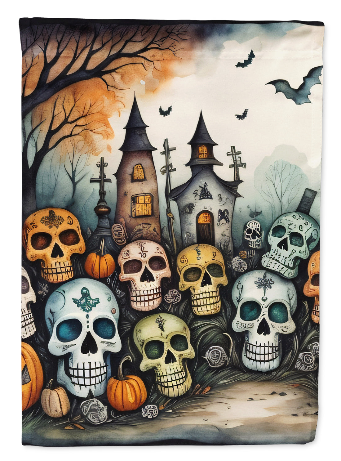 Buy this Calaveras Sugar Skulls Spooky Halloween Garden Flag