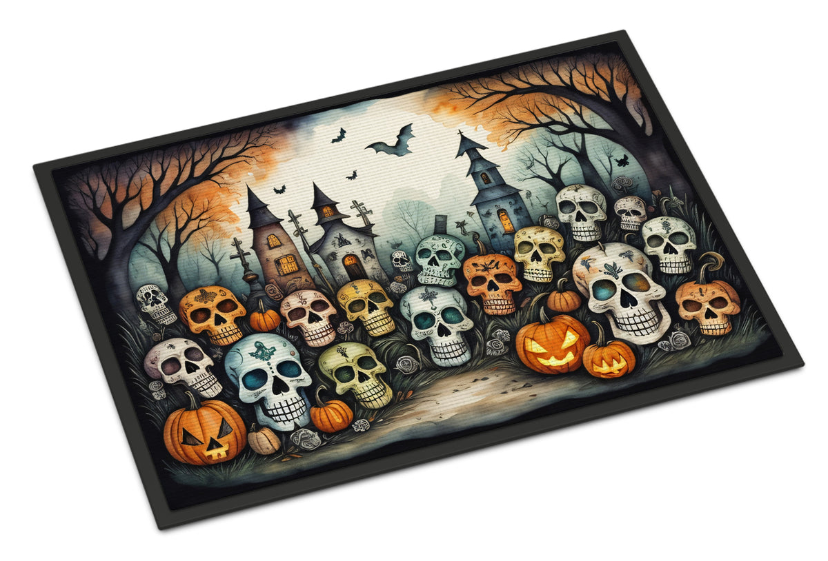 Buy this Calaveras Sugar Skulls Spooky Halloween Doormat 18x27