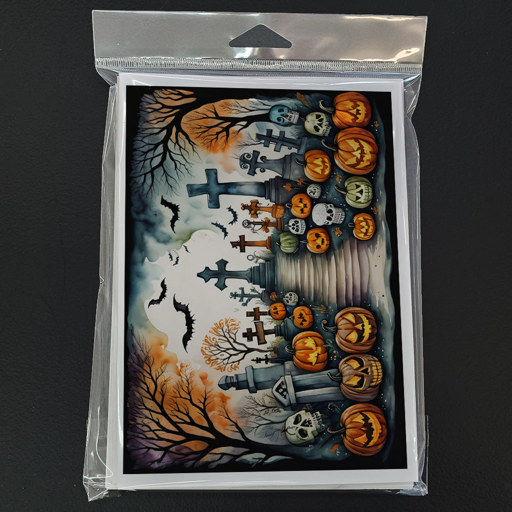 Day of the Dead Spooky Halloween Greeting Cards and Envelopes Pack of 8  the-store.com.