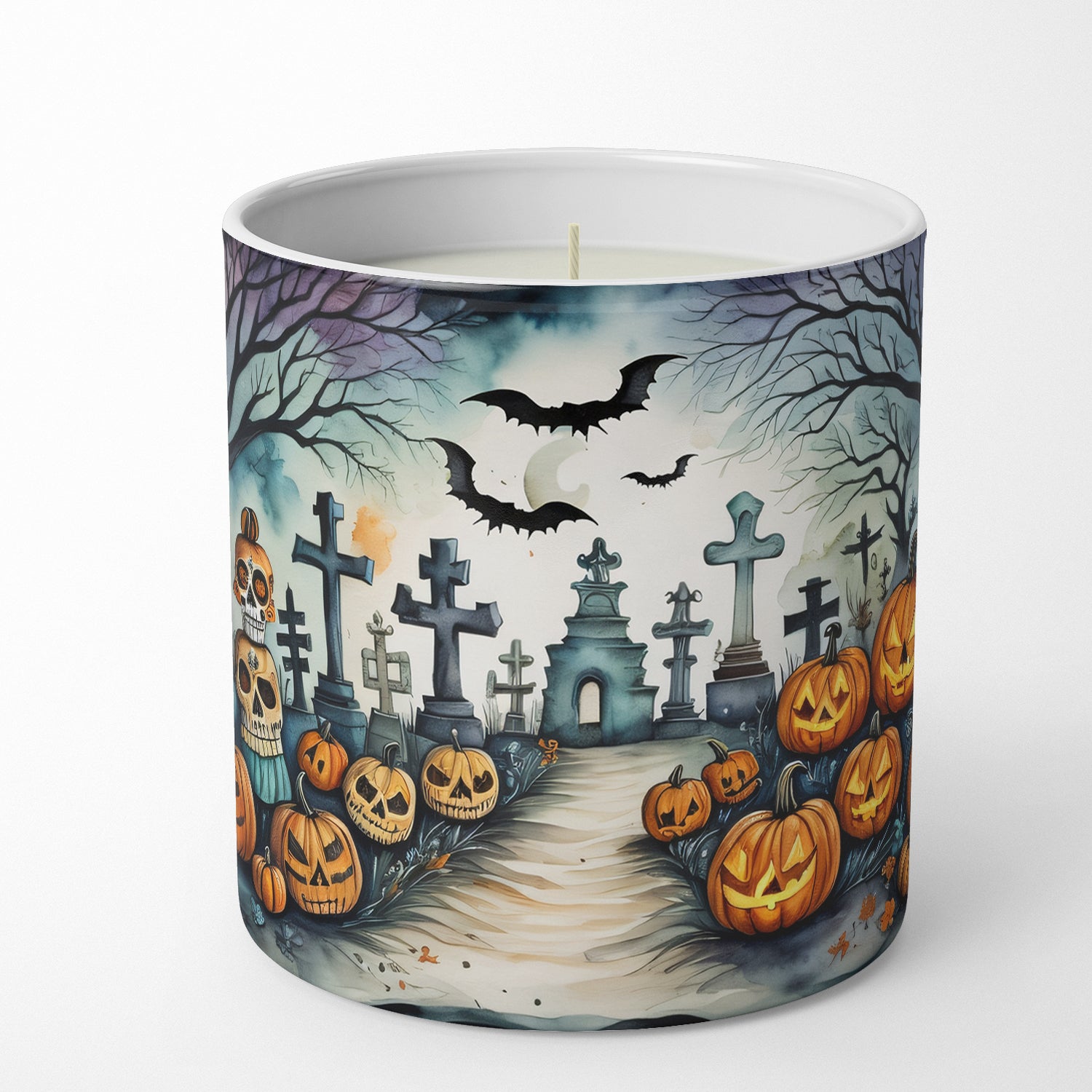 Day of the Dead Spooky Halloween Decorative Soy Candle  the-store.com.