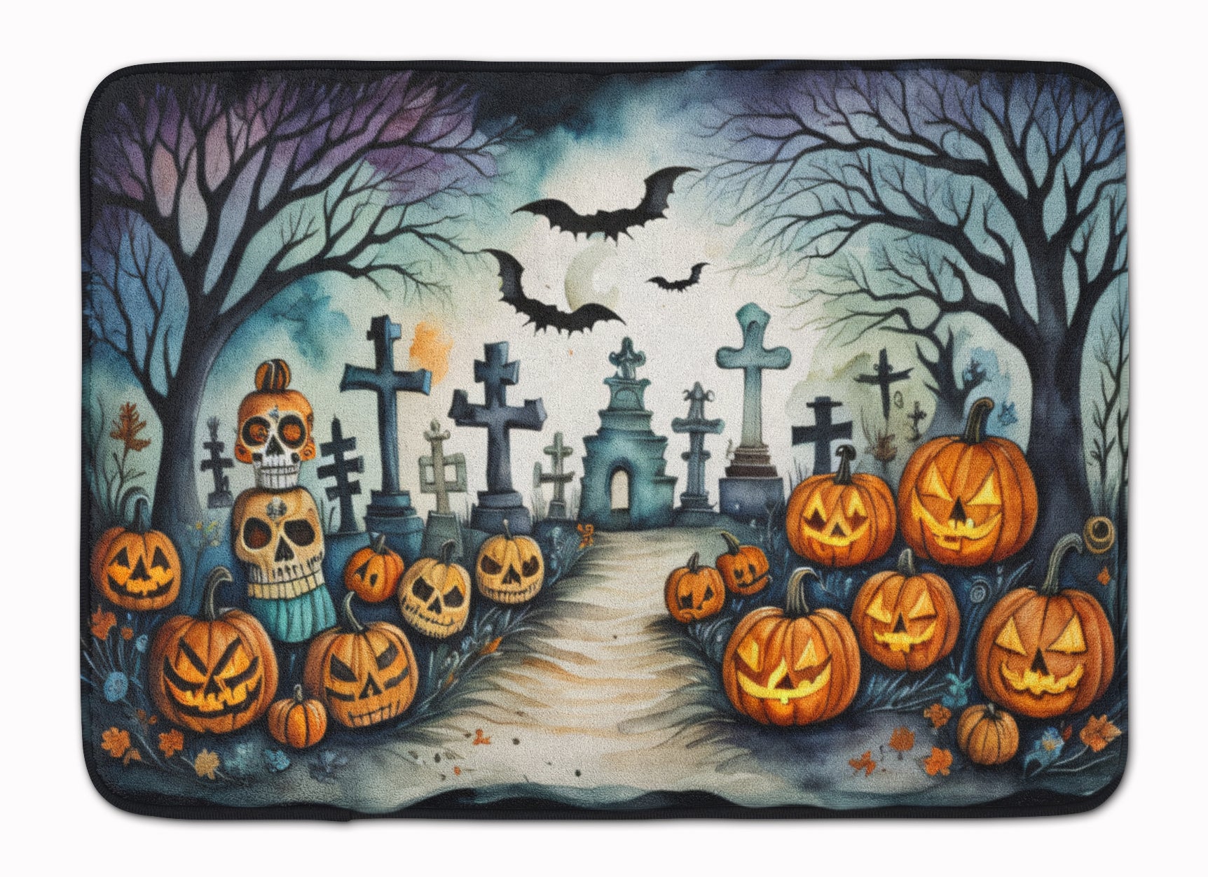 Buy this Day of the Dead Spooky Halloween Memory Foam Kitchen Mat