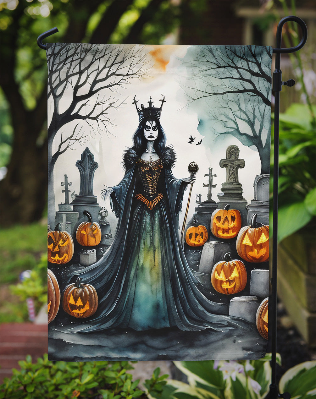 Evil Queen Spooky Halloween Garden Flag  the-store.com.