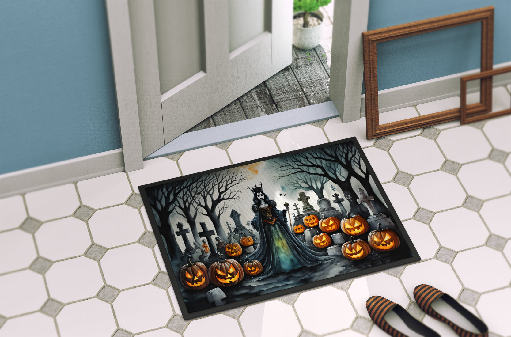 Evil Queen Spooky Halloween Indoor or Outdoor Mat 24x36  the-store.com.