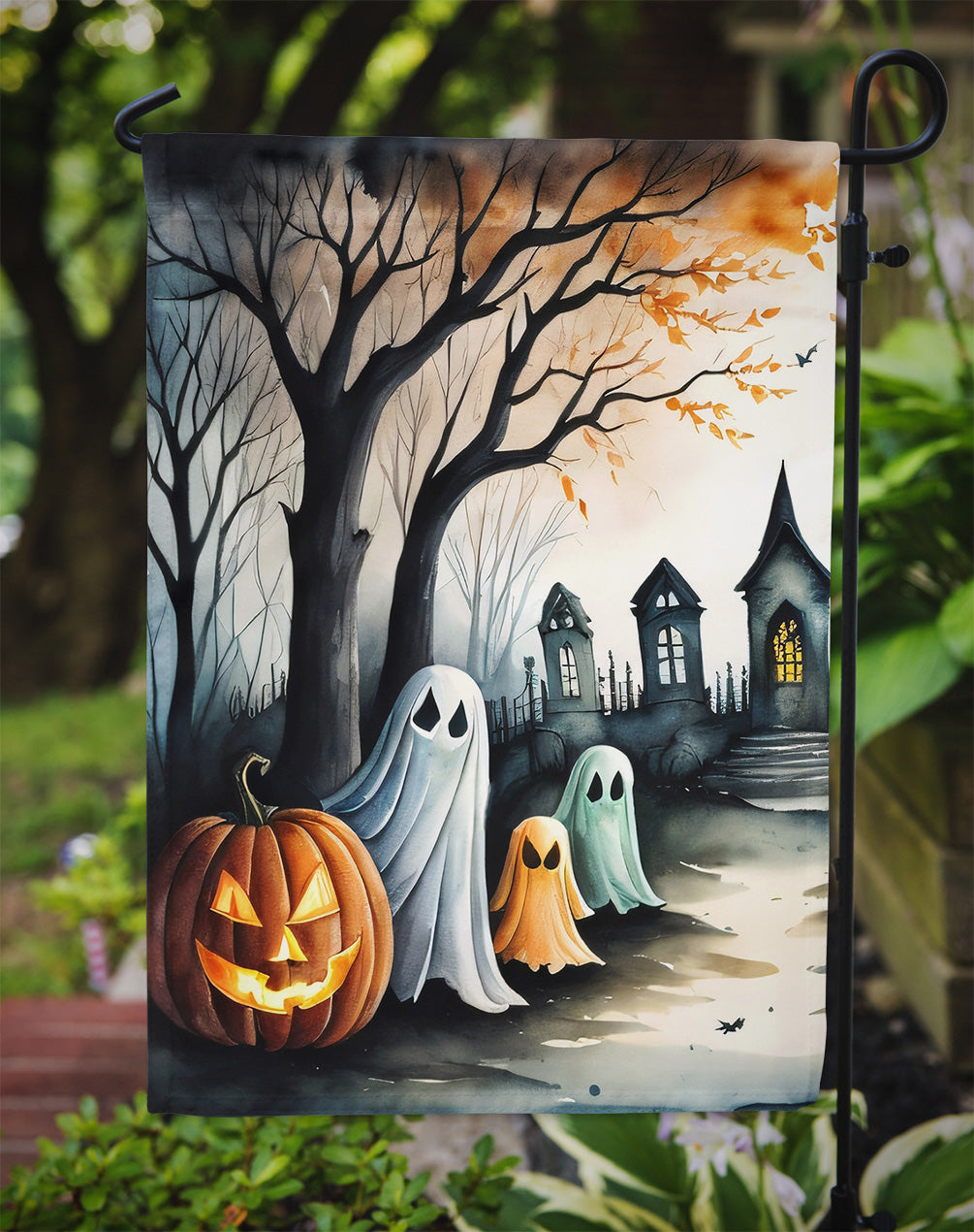 Ghosts Spooky Halloween Garden Flag  the-store.com.