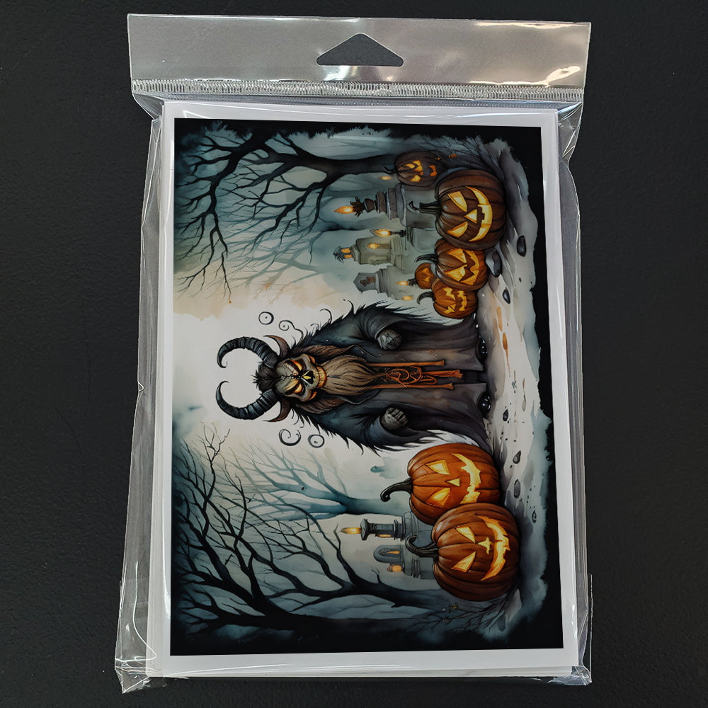 Krampus The Christmas Demon Spooky Halloween Greeting Cards and Envelopes Pack of 8  the-store.com.
