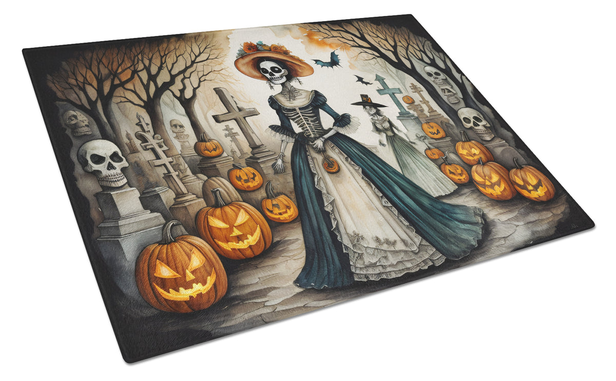 Buy this La Catrina Skeleton Spooky Halloween Glass Cutting Board Large