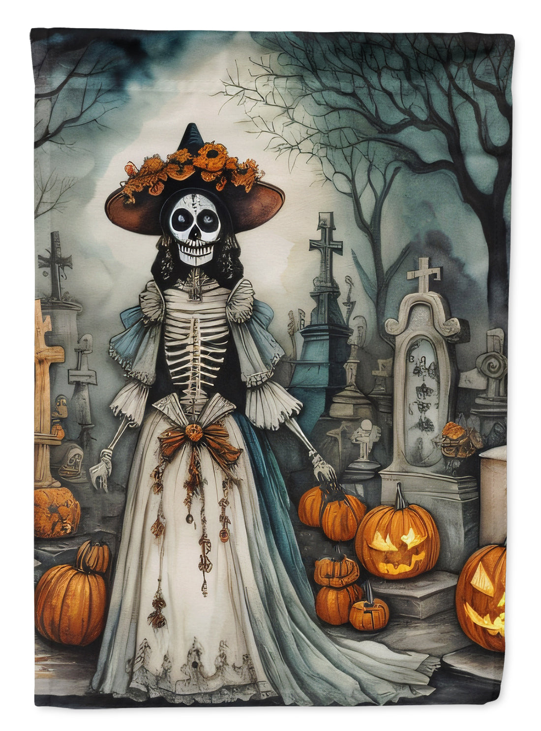 Buy this La Catrina Skeleton Spooky Halloween Garden Flag