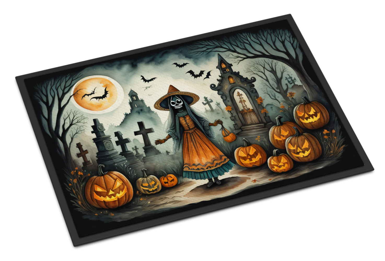 Buy this La Llorona Skeleton Spooky Halloween Doormat 18x27