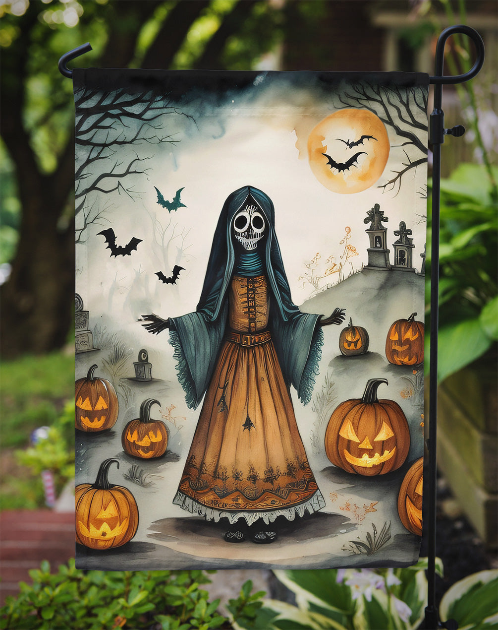 La Llorona Skeleton Spooky Halloween Garden Flag  the-store.com.
