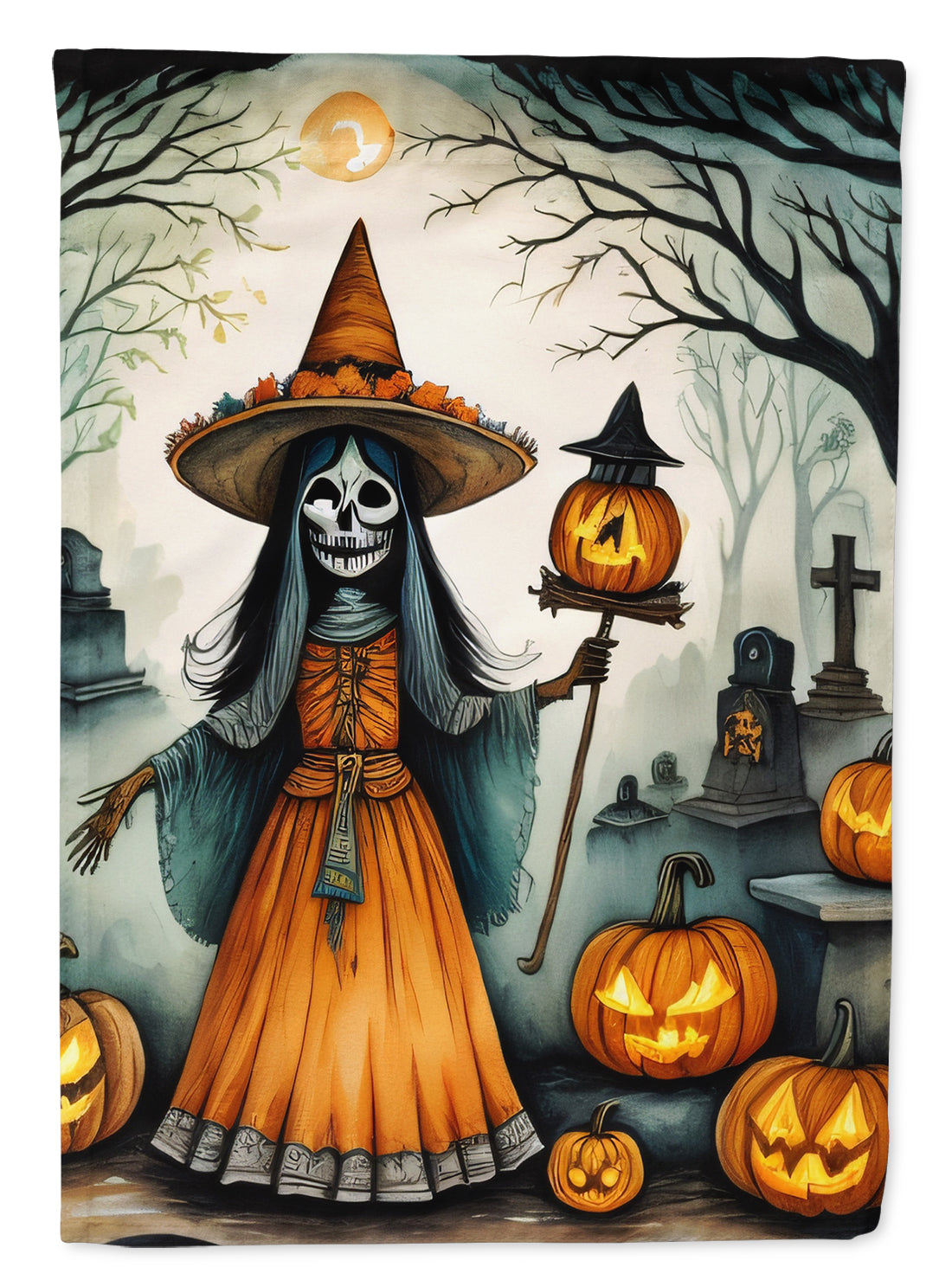 Buy this La Llorona Skeleton Spooky Halloween House Flag