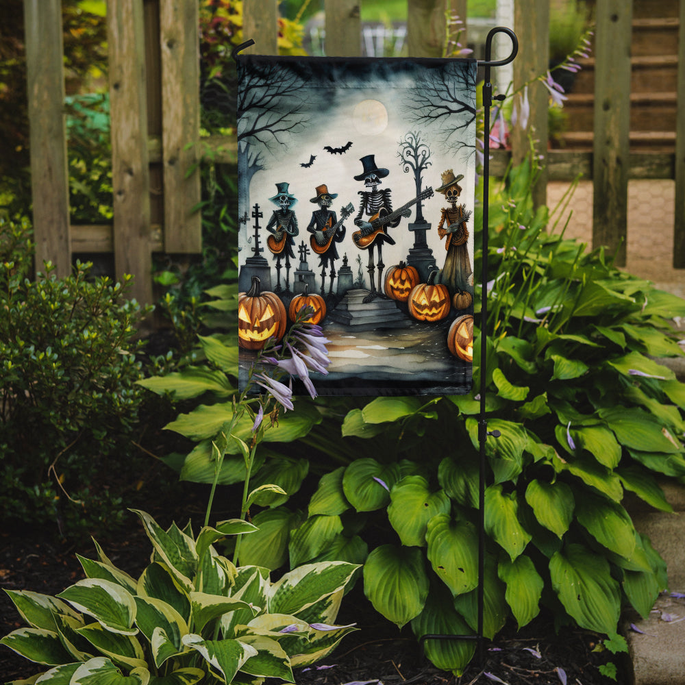 Mariachi Skeleton Band Spooky Halloween Garden Flag  the-store.com.