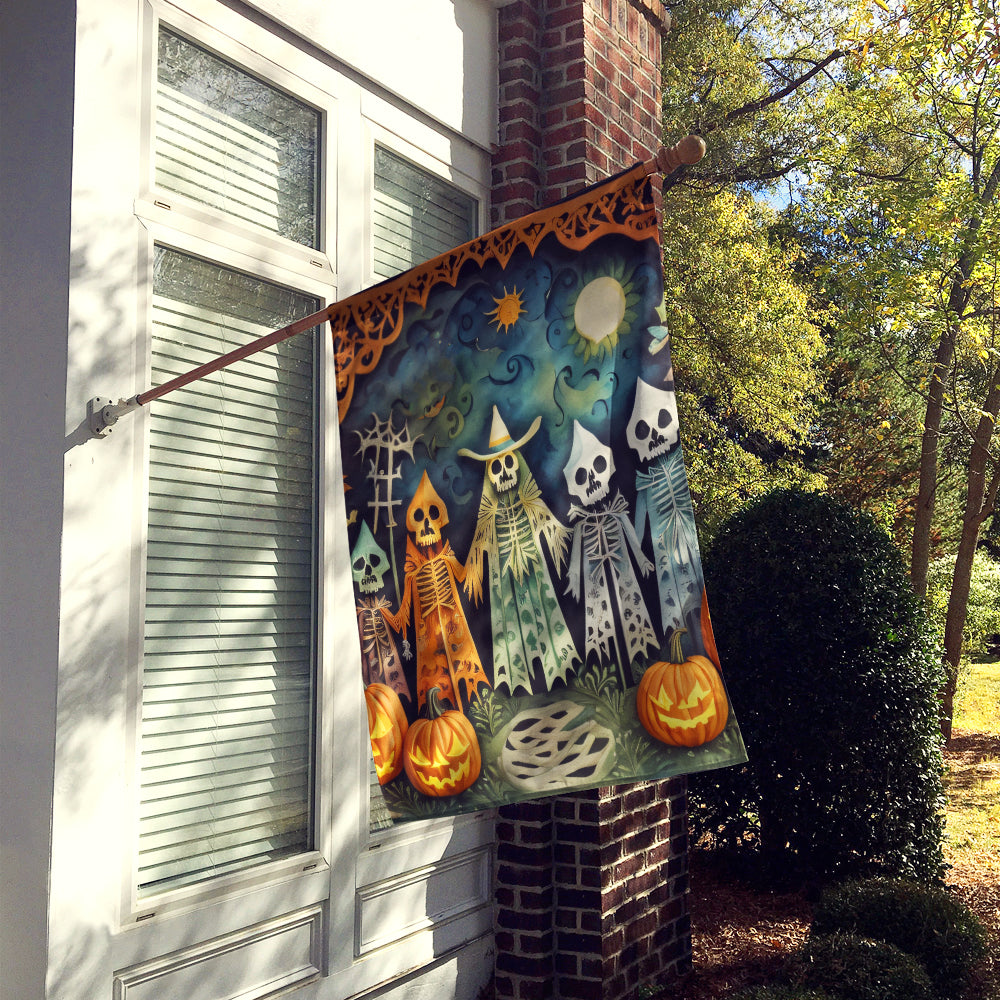 Buy this Papel Picado Skeletons Spooky Halloween House Flag