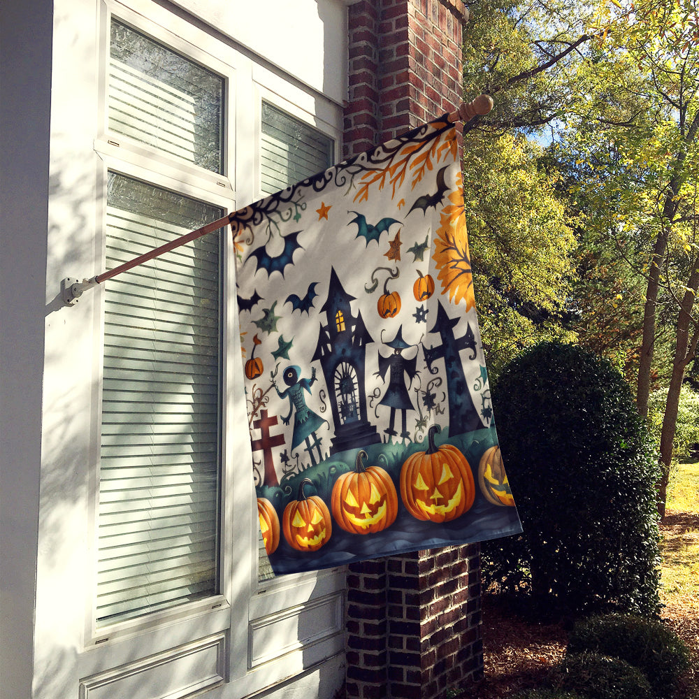 Buy this Papel Picado Skeletons Spooky Halloween House Flag