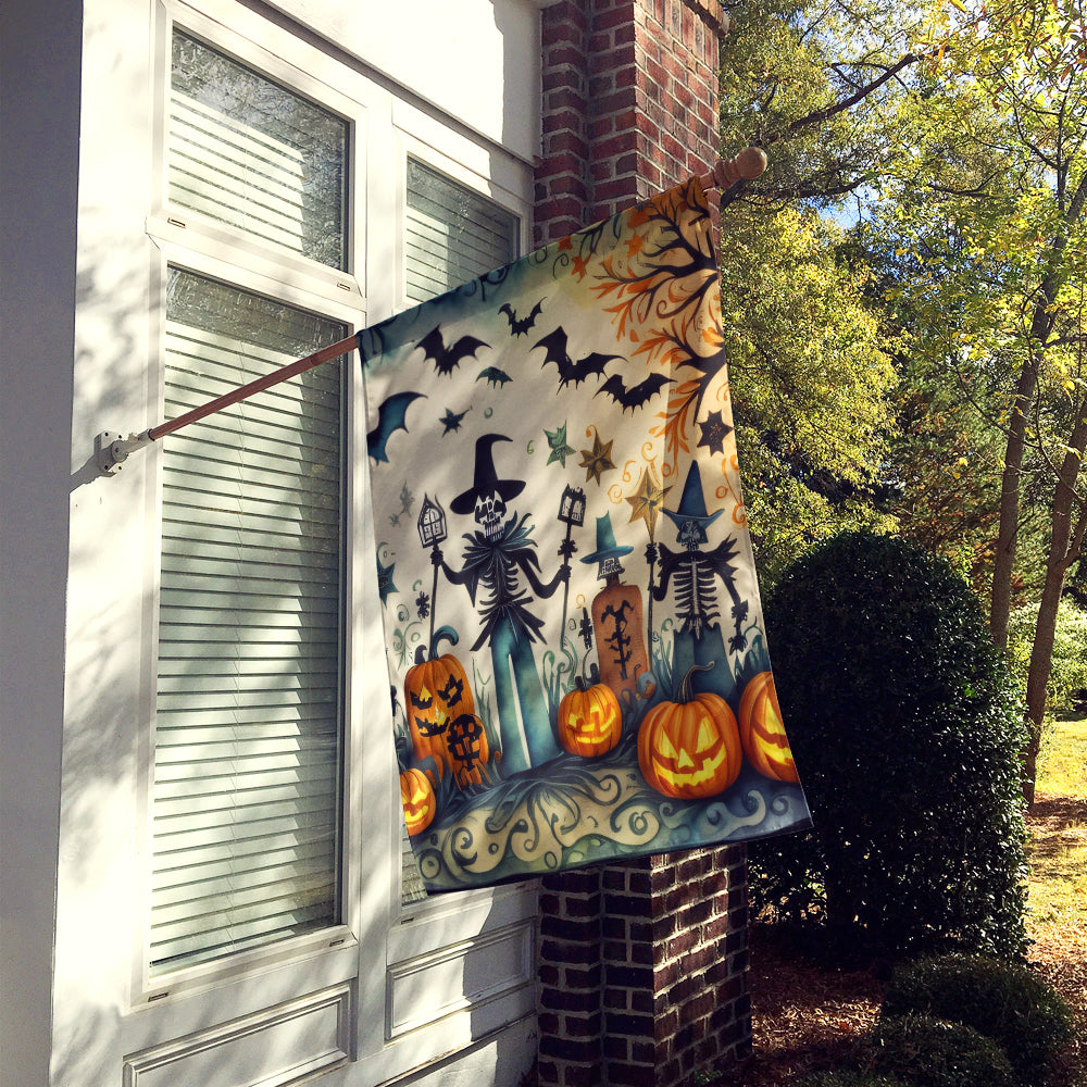 Papel Picado Skeletons Spooky Halloween House Flag  the-store.com.