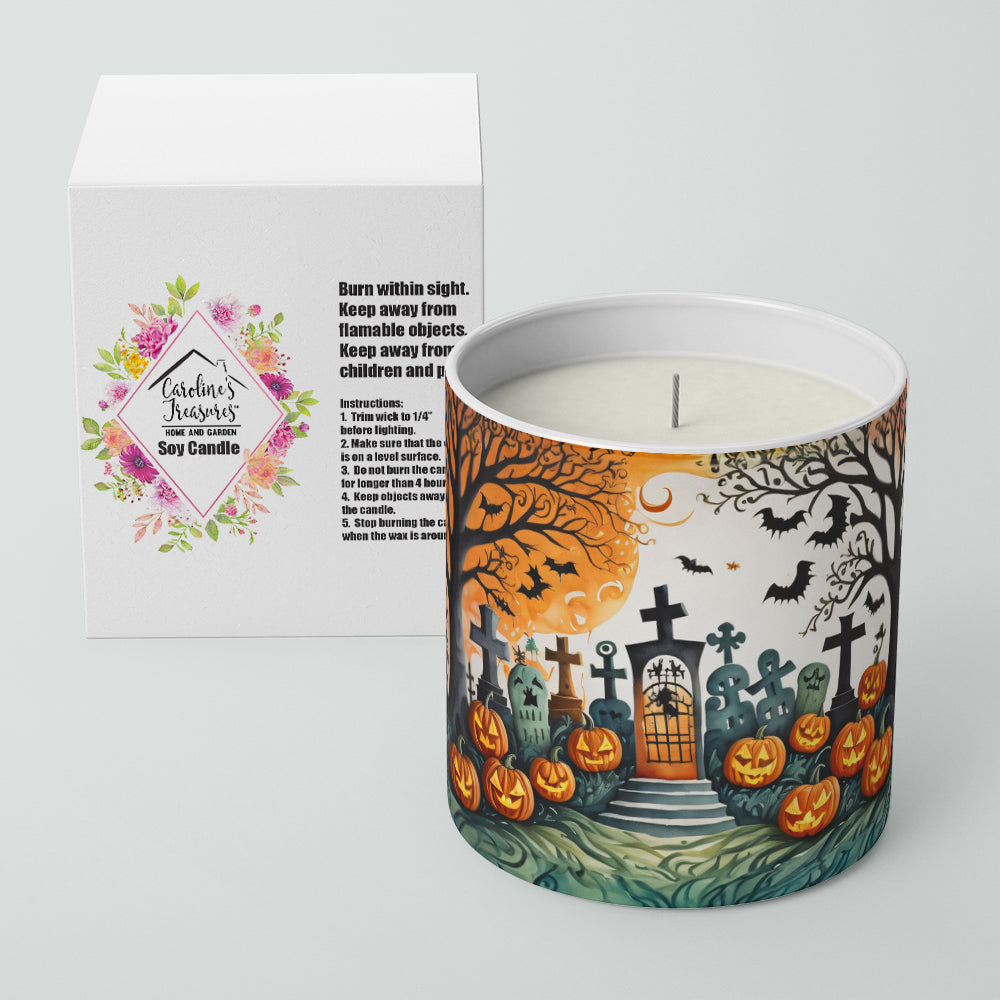 Papel Picado Skeletons Spooky Halloween Decorative Soy Candle  the-store.com.