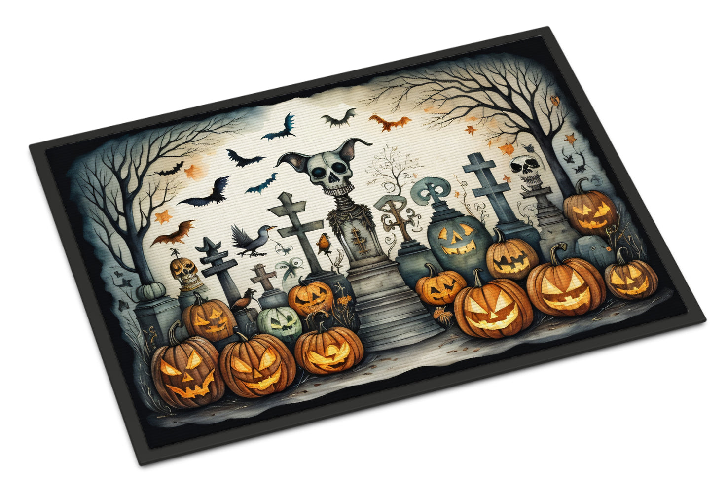 Buy this Pet Cemetery Spooky Halloween Indoor or Outdoor Mat 24x36