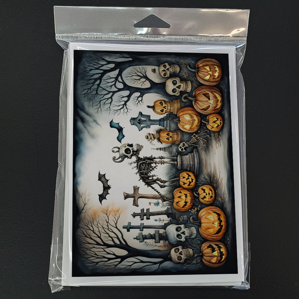 Pet Cemetery Spooky Halloween Greeting Cards and Envelopes Pack of 8  the-store.com.