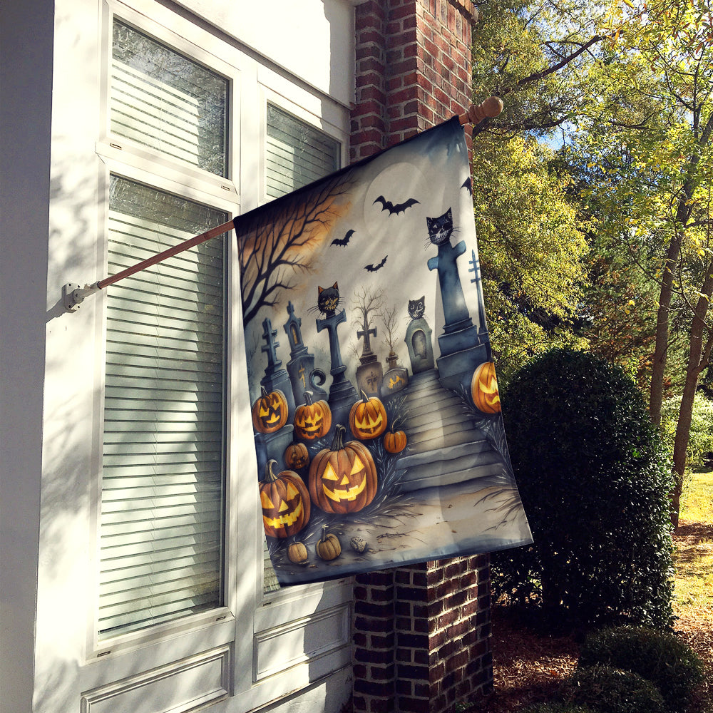 Buy this Cat Cemetery Spooky Halloween House Flag