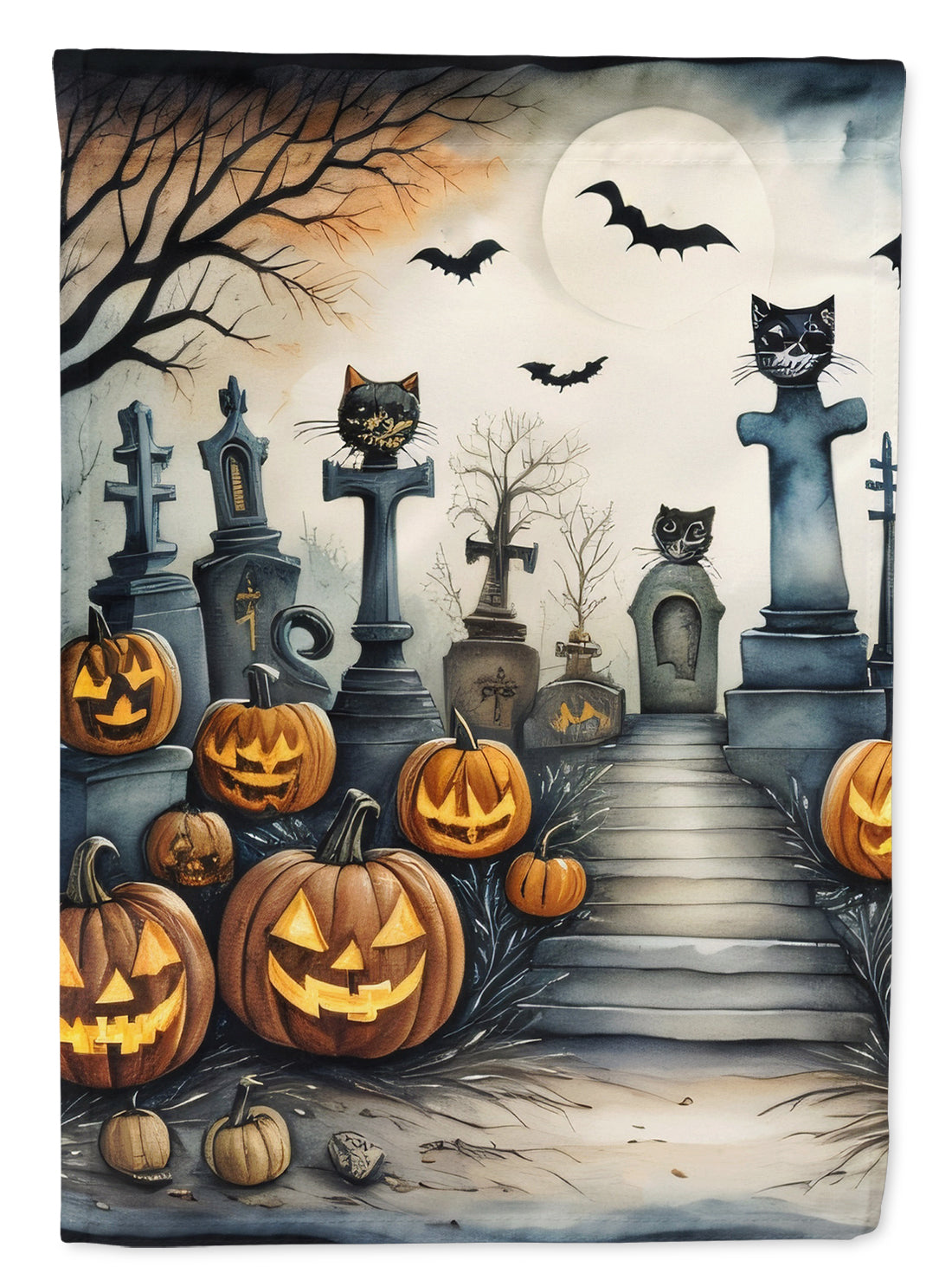 Buy this Cat Cemetery Spooky Halloween Garden Flag