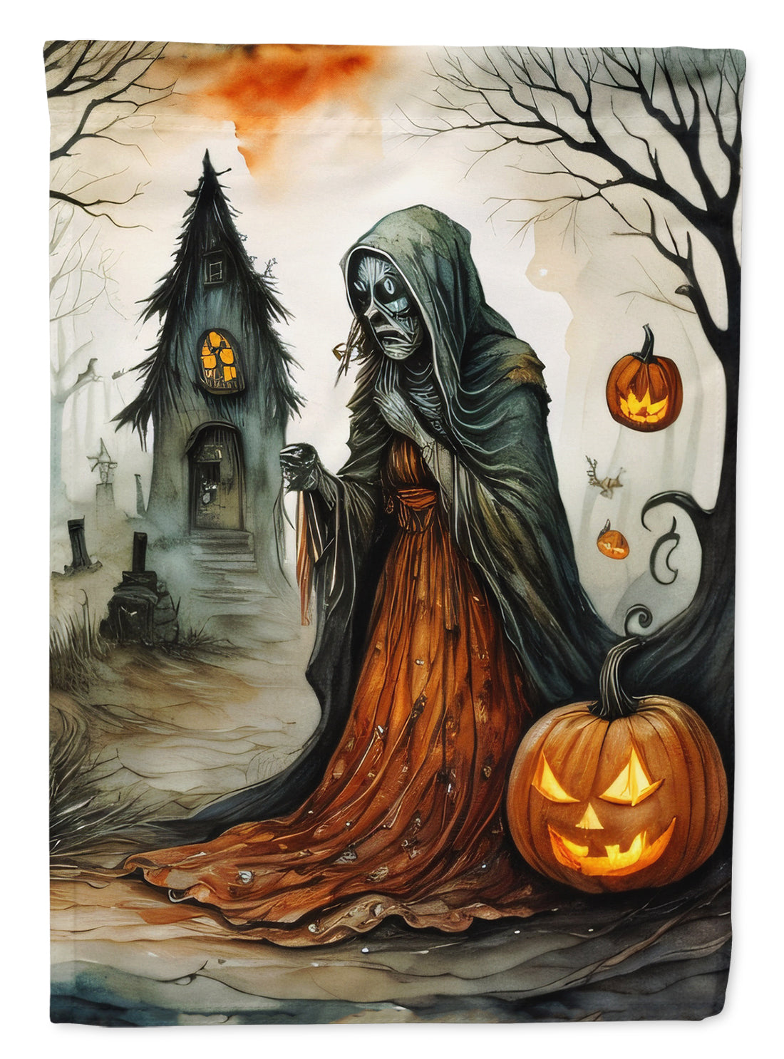 Buy this The Weeping Woman Spooky Halloween House Flag