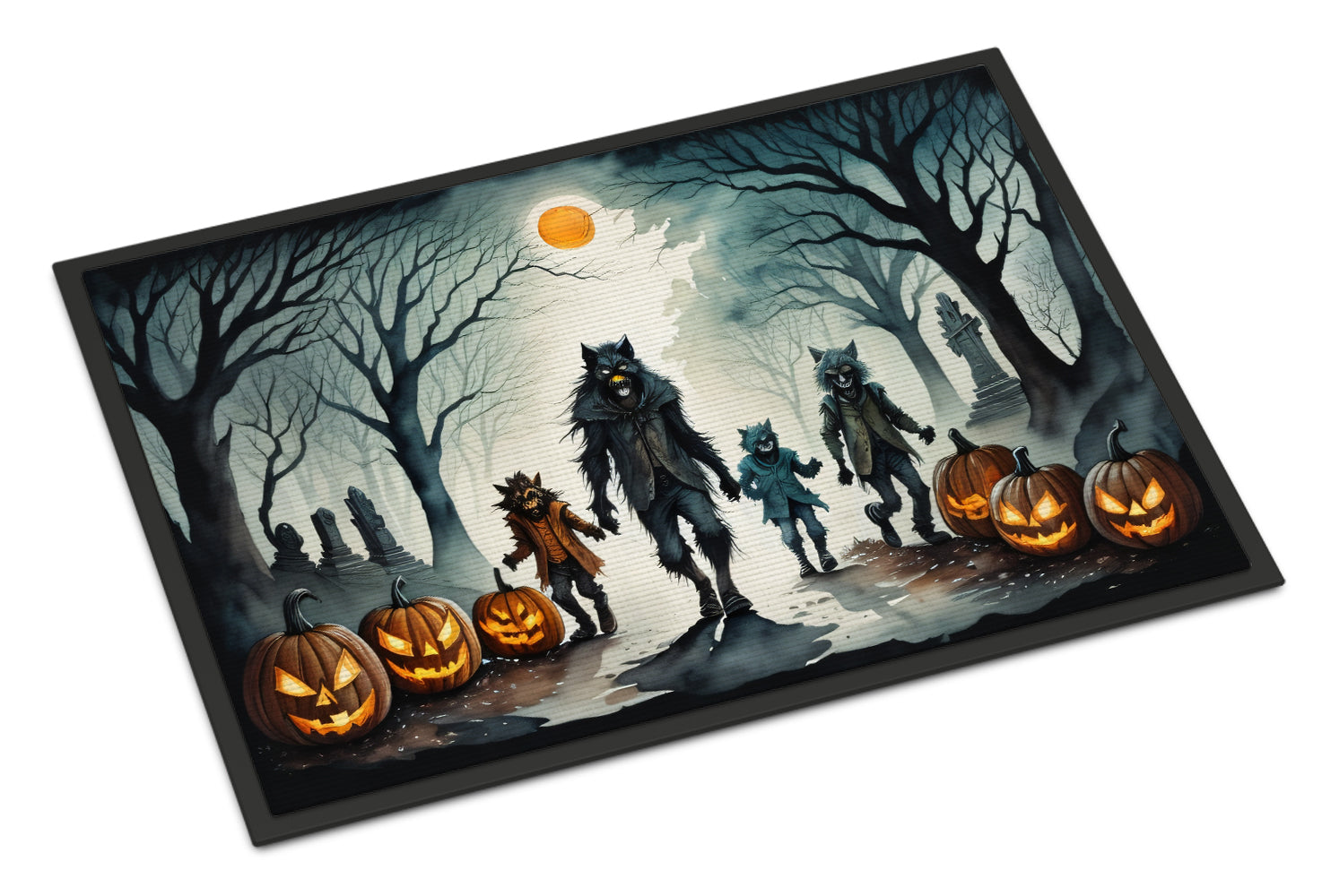 Buy this Werewolves Spooky Halloween Indoor or Outdoor Mat 24x36