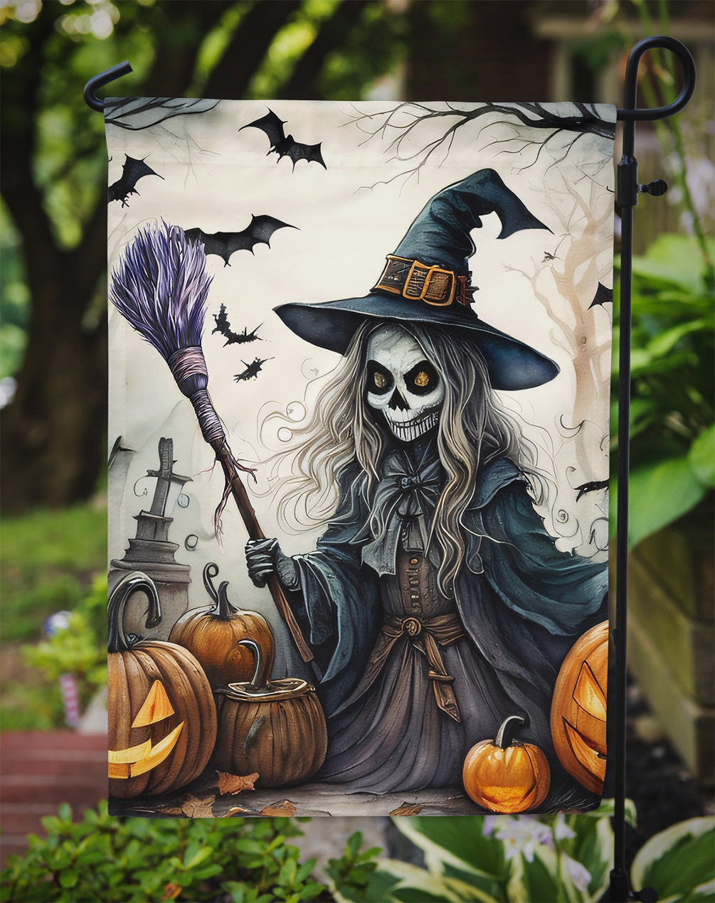 Witch Spooky Halloween Garden Flag  the-store.com.