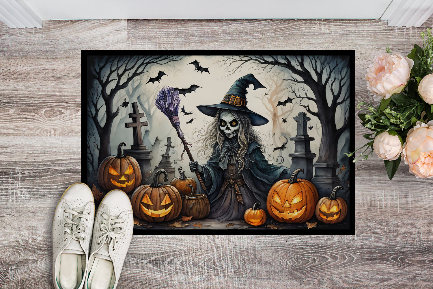 Buy this Witch Spooky Halloween Indoor or Outdoor Mat 24x36