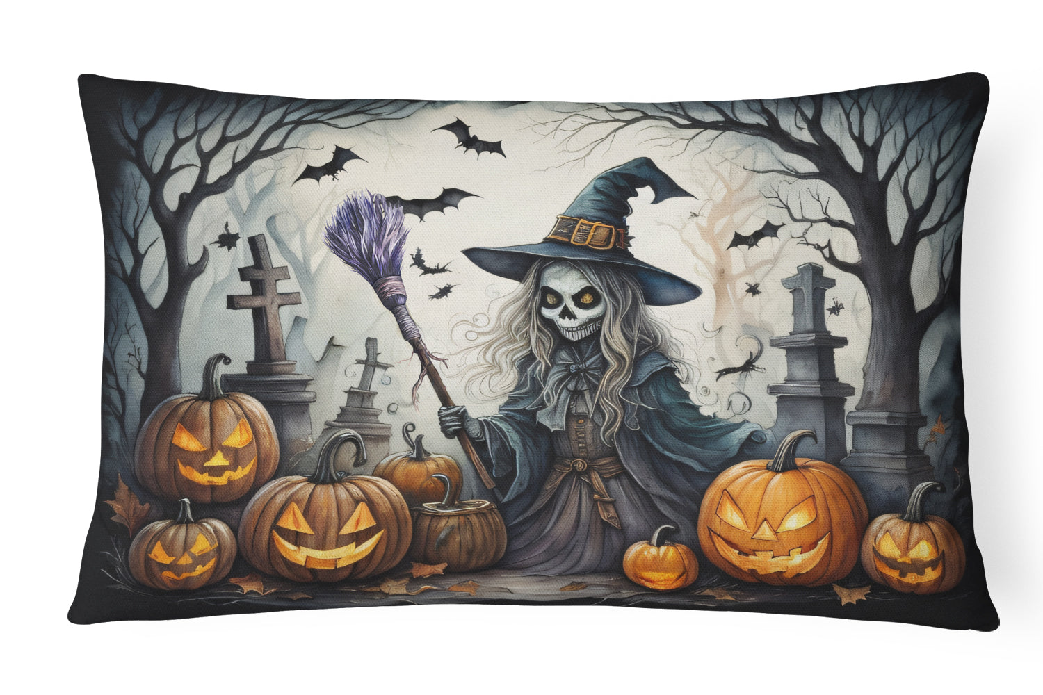 Buy this Witch Spooky Halloween Fabric Decorative Pillow