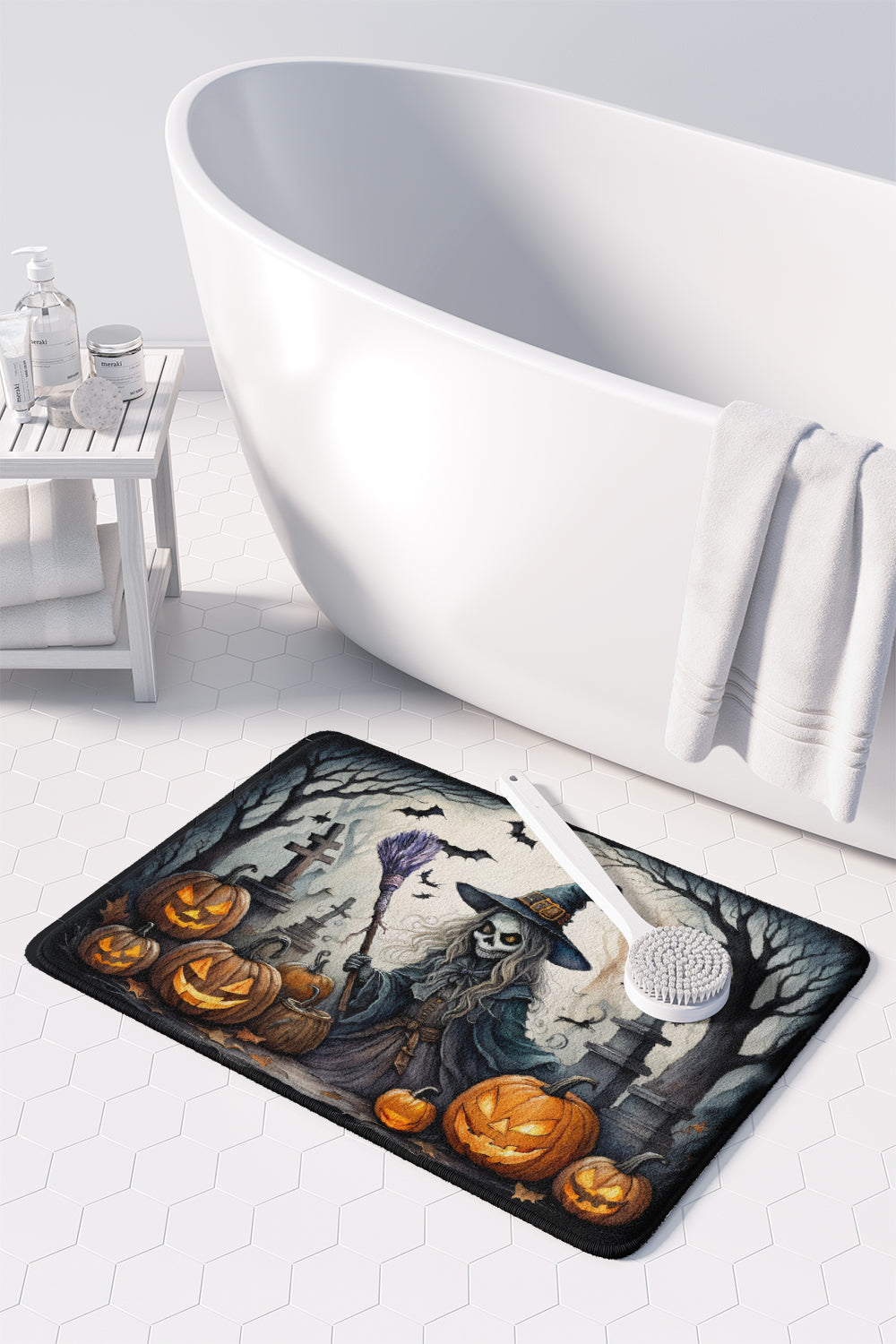Witch Spooky Halloween Memory Foam Kitchen Mat  the-store.com.