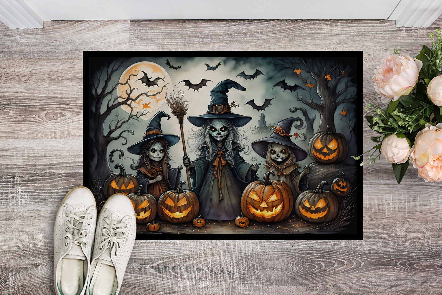 Buy this Witches Spooky Halloween Indoor or Outdoor Mat 24x36