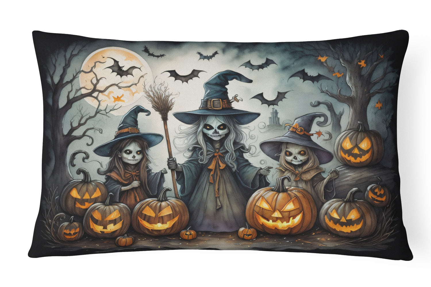 Buy this Witches Spooky Halloween Fabric Decorative Pillow