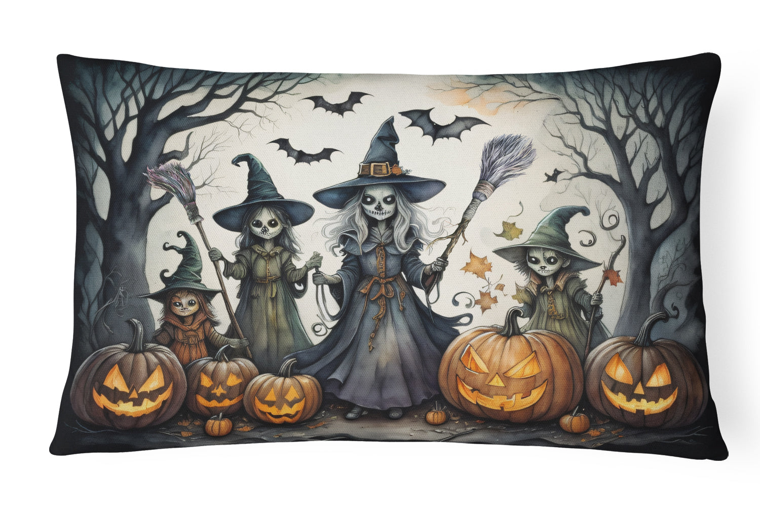 Buy this Witches Spooky Halloween Fabric Decorative Pillow