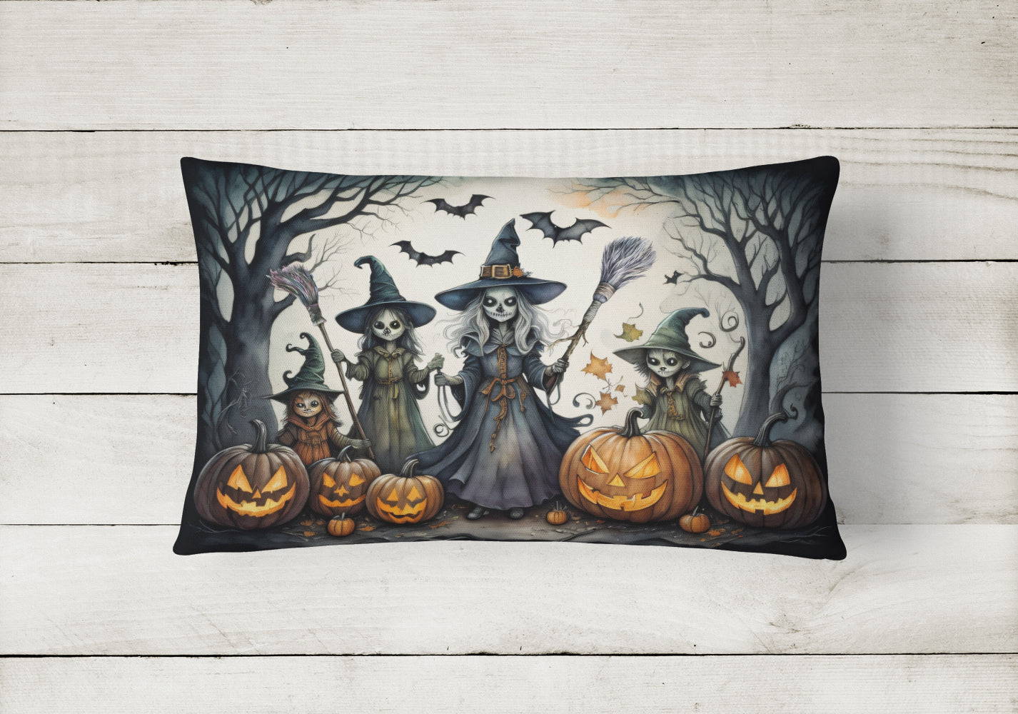 Buy this Witches Spooky Halloween Fabric Decorative Pillow