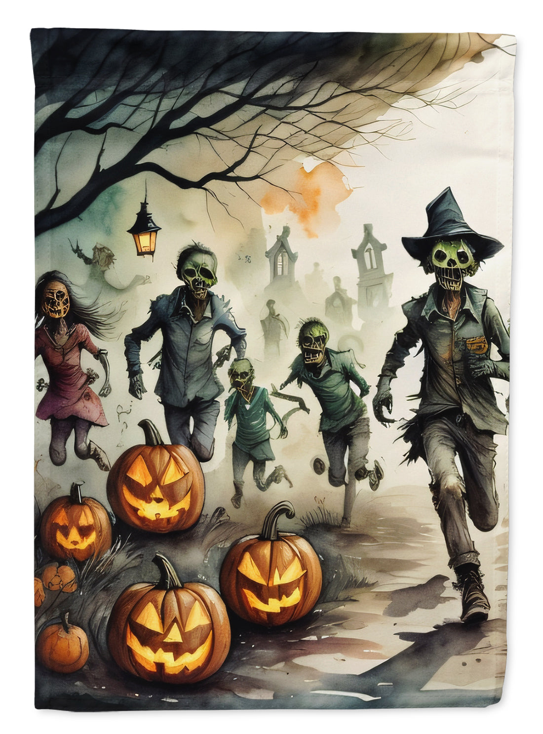 Buy this Zombies Spooky Halloween House Flag