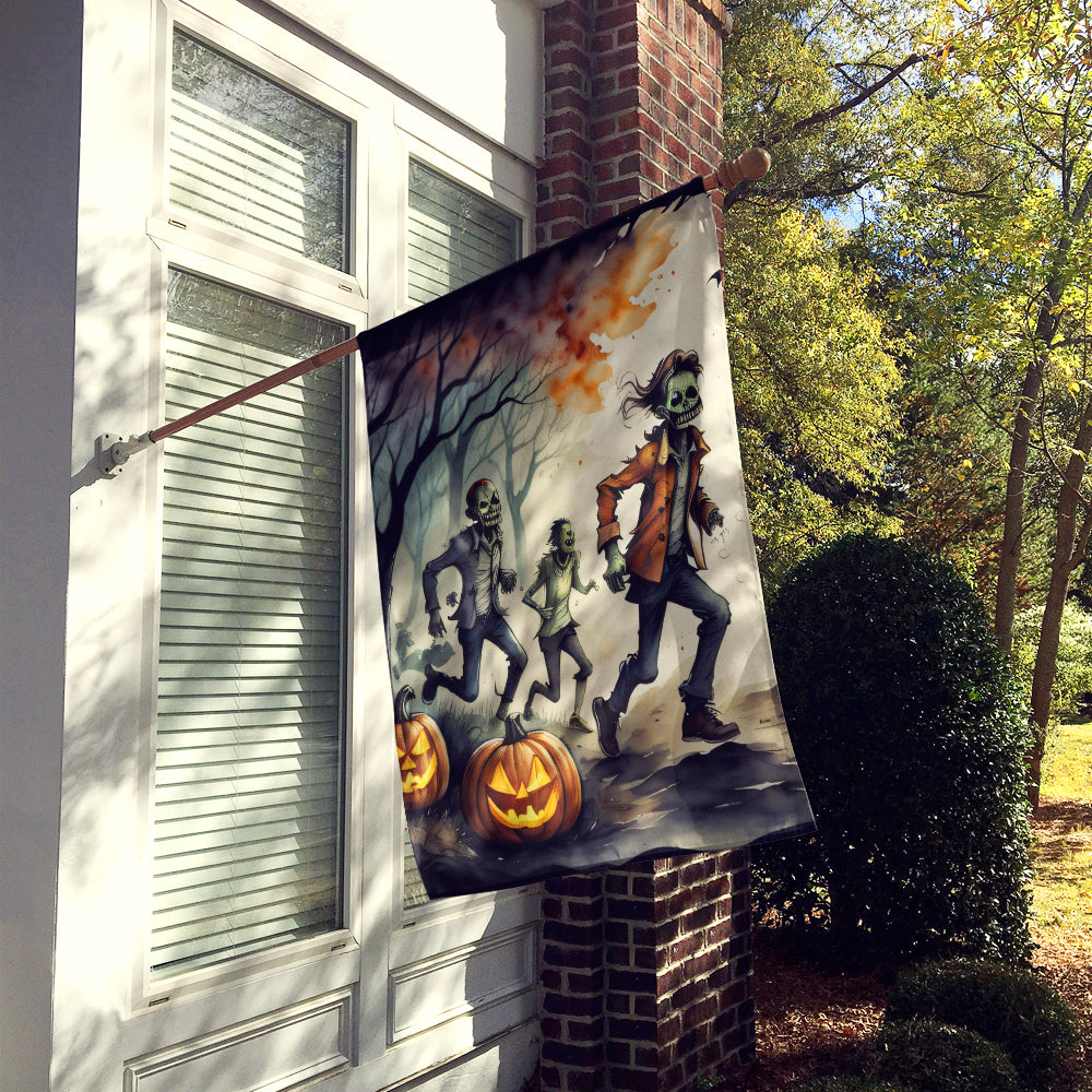 Zombies Spooky Halloween House Flag  the-store.com.