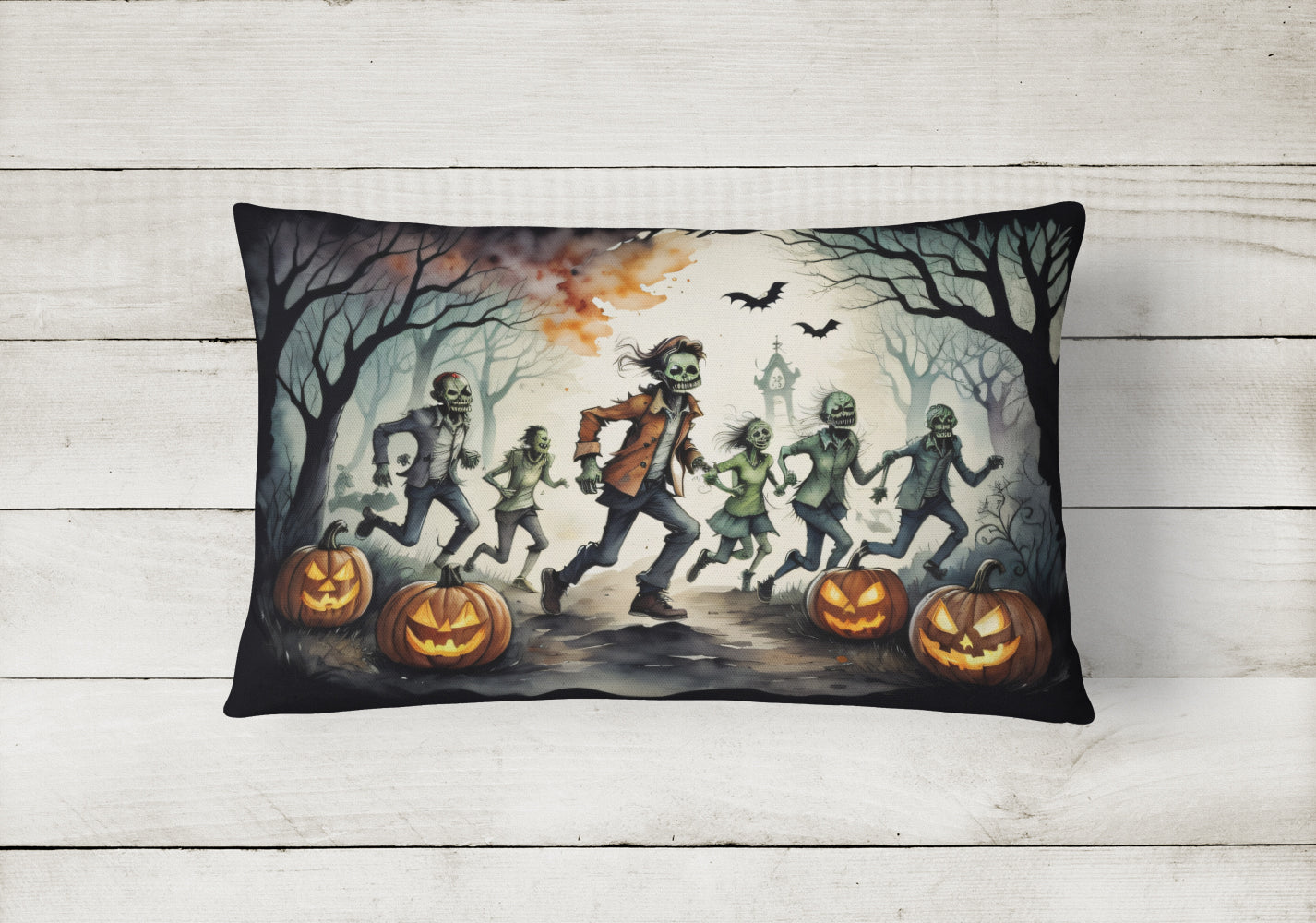 Buy this Zombies Spooky Halloween Fabric Decorative Pillow