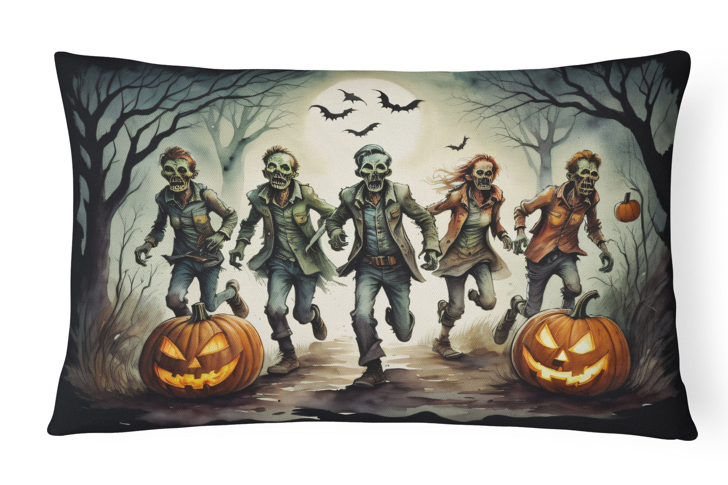 Buy this Zombies Spooky Halloween Fabric Decorative Pillow