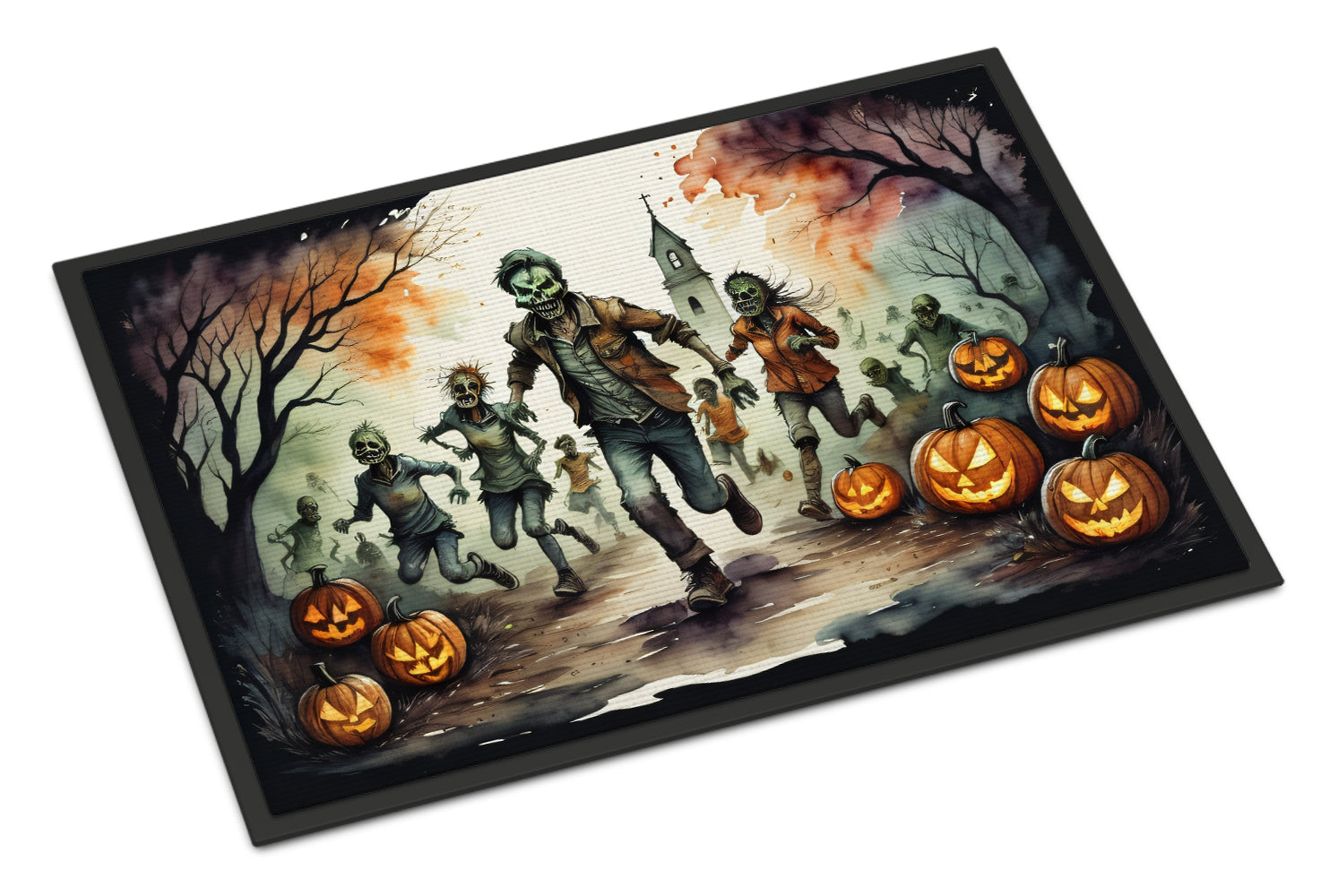 Buy this Zombies Spooky Halloween Indoor or Outdoor Mat 24x36