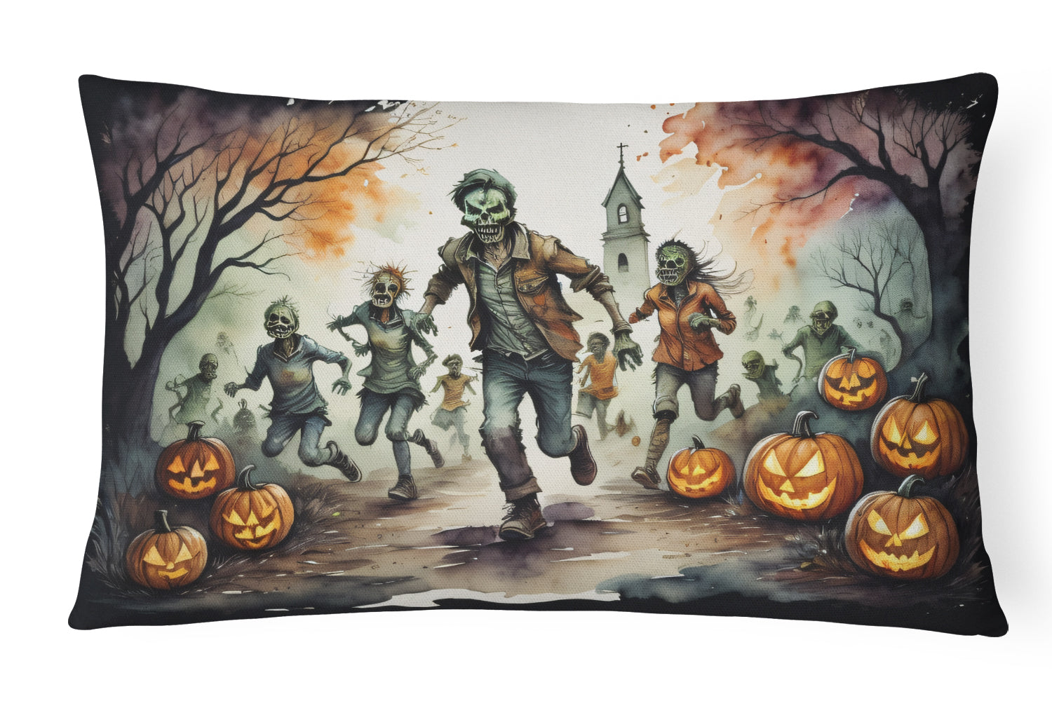 Buy this Zombies Spooky Halloween Fabric Decorative Pillow