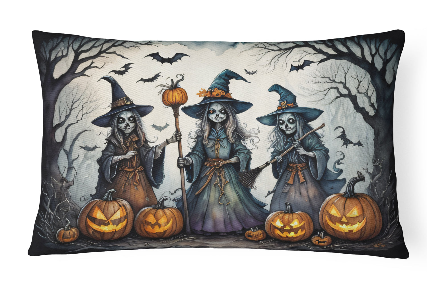 Buy this Witches Spooky Halloween Fabric Decorative Pillow